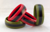 BB104 green/black laminated bakelite bangle